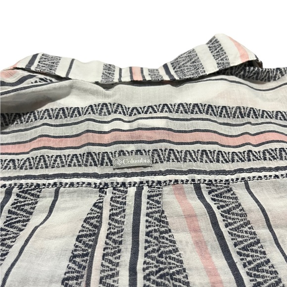 NWT Columbia Striped Half Button Up Top | Women's M - Picture 8 of 8